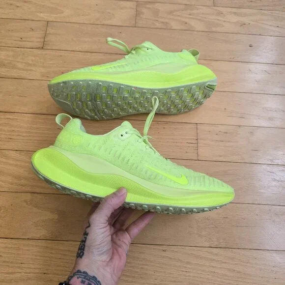 NikeInfinity RN 'Volt Barely Volt' yellow monochrome sneakersMENS 11